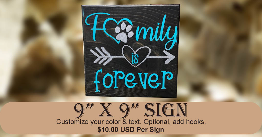 Product 9x9 sign